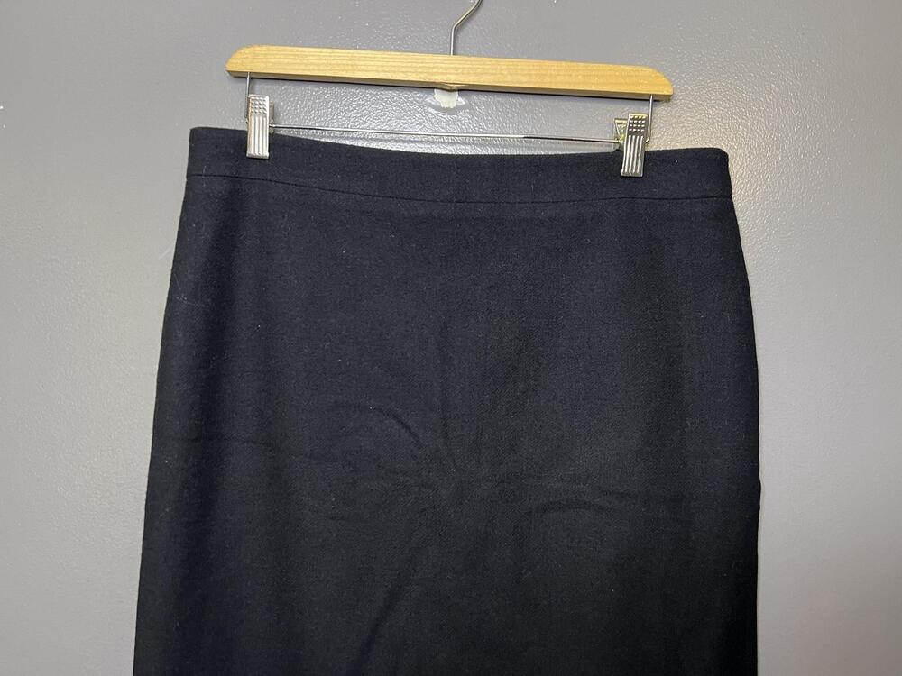 J.CREW The Pencil Skirt Womens 12 Black Wool Knee Length Lined Office Career